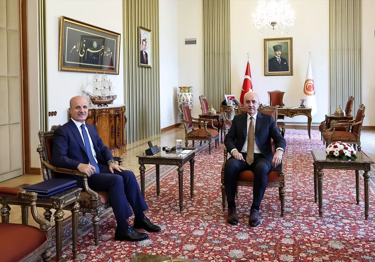 TBMM Başkanı Numan Kurtulmuş, YÖK Başkanı Erol Özvar\'ı Kabul Etti