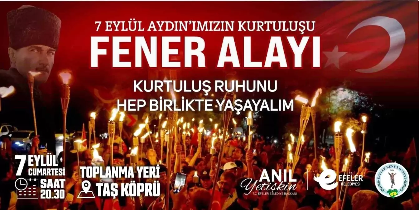 Efeler Belediyesi, Aydın\'ın Kurtuluşu\'nun 102. yıl dönümünde Fener Alayı düzenliyor