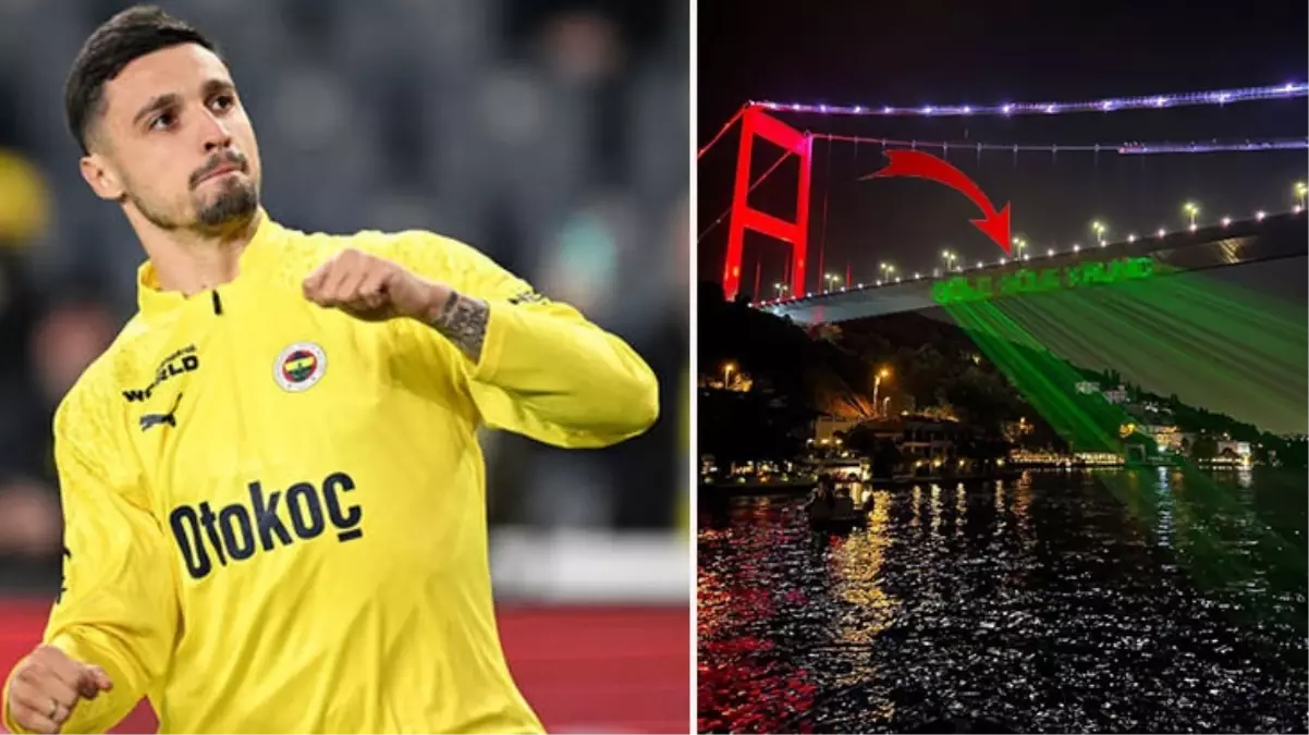 Boğaz Köprüsü\'ne yazdılar! Fenerbahçeli taraftarlardan, Rade Krunic\'e 3 kelimelik veda