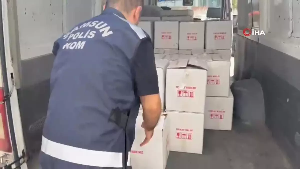 Samsun\'da 2 Ton Sahte İçki Yapımında Kullanılan Etil Alkol Ele Geçirildi