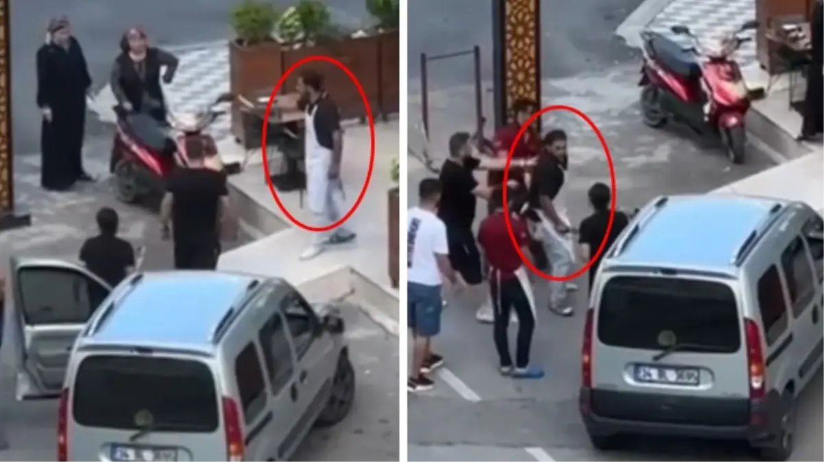 Karısını taciz ettikleri adamı dövüp bıçaklamışlardı! Olaya ilişkin yeni görüntüler çıktı