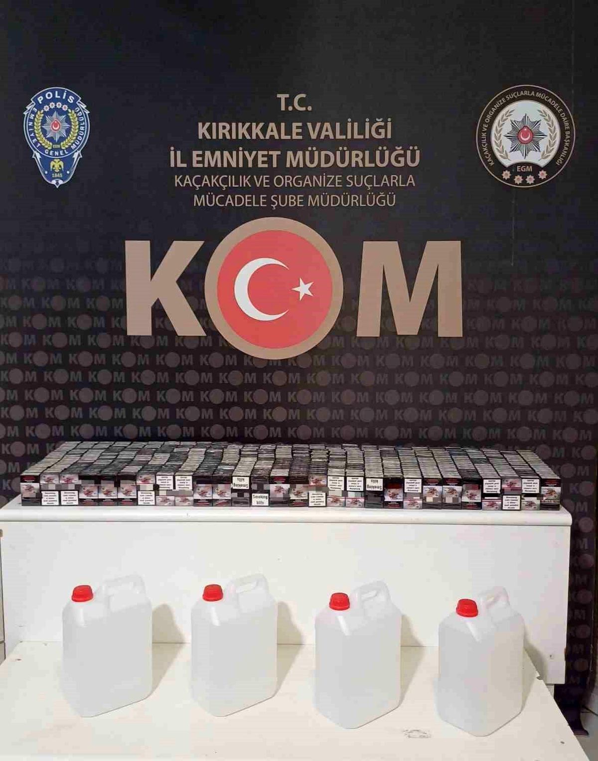Kırıkkale\'de Kaçak Sigara ve Alkol Operasyonu: 2 Şüpheli Gözaltında