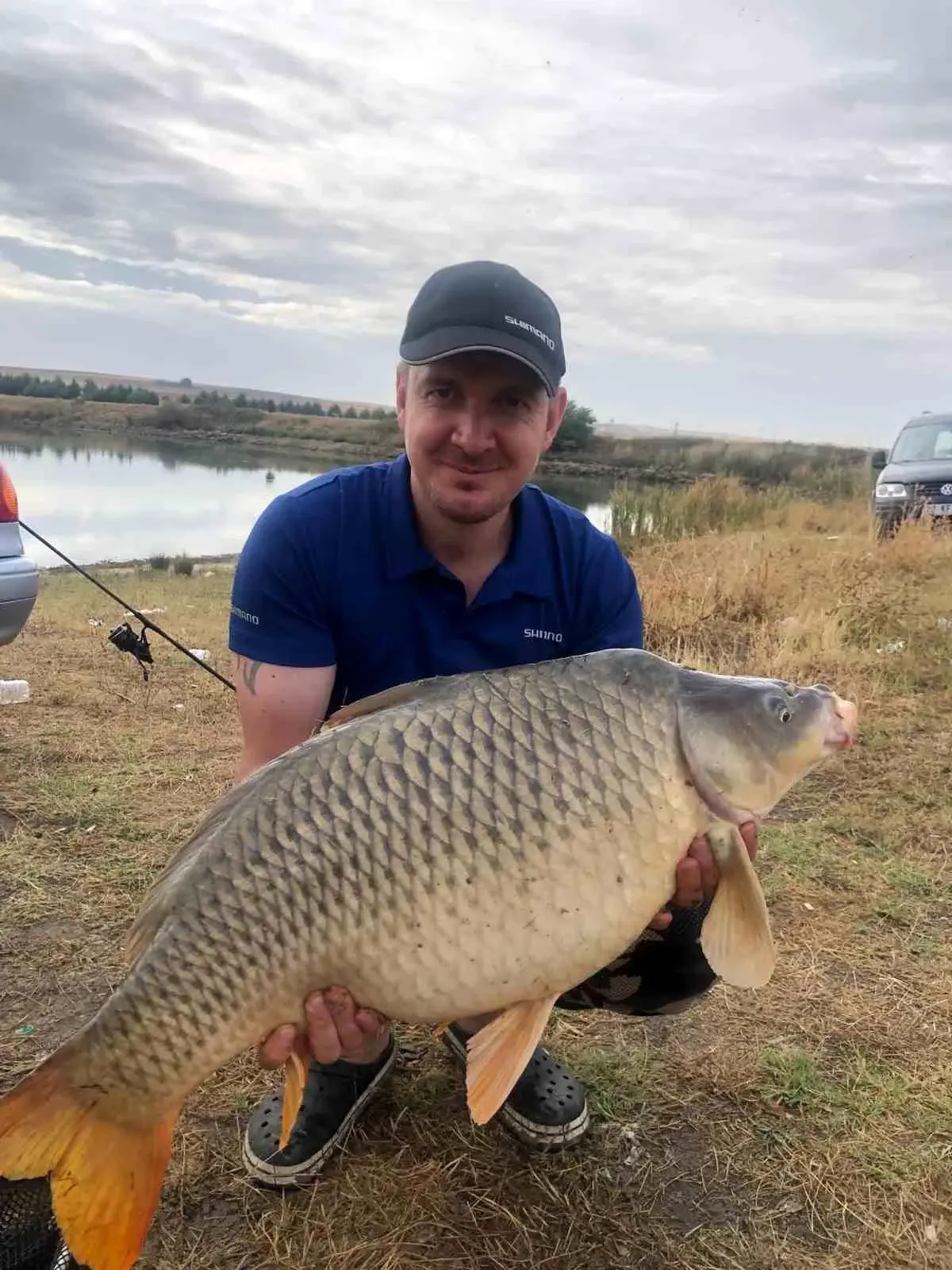 Edirne\'de Amatör Balıkçı 16 Kilogram Sazan Yakaladı