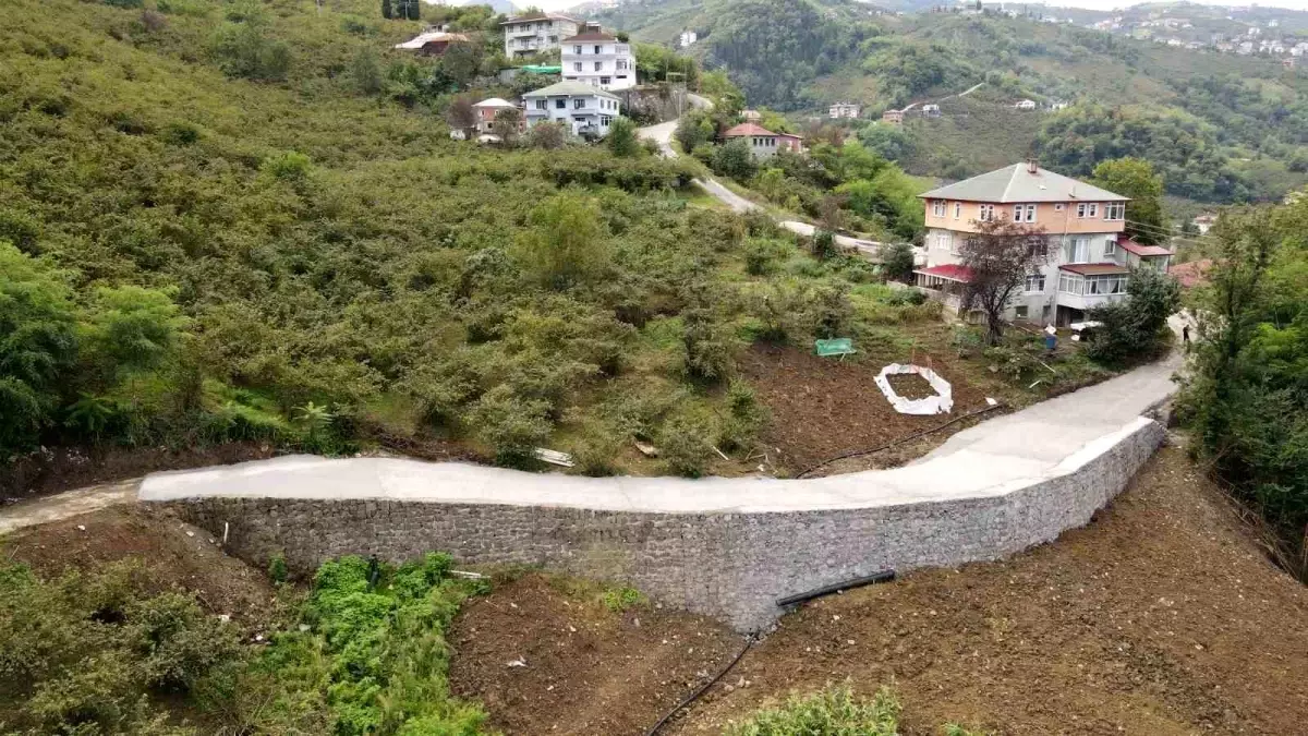 Trabzon Yeşilova Mahallesinde Heyelan Sorunu Çözüldü