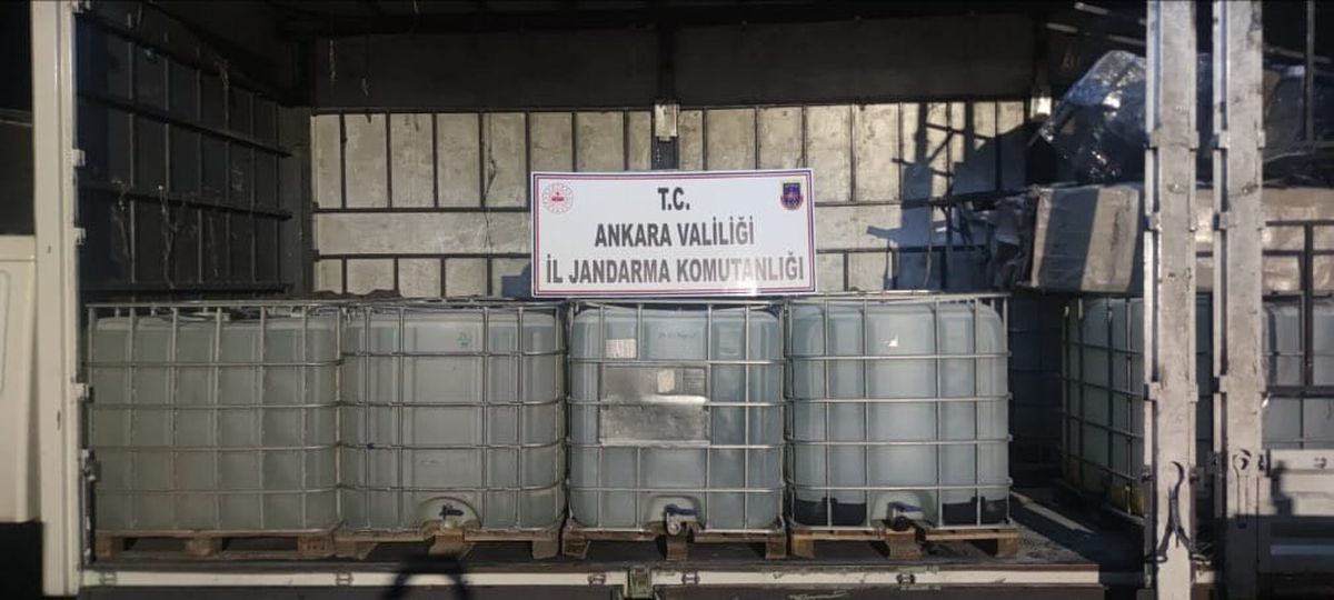 Ankara\'da 10 Bin Litre Etil Alkol Ele Geçirildi