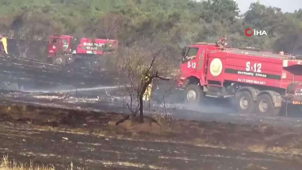 Çanakkale\'de tarım arazisinde yangın