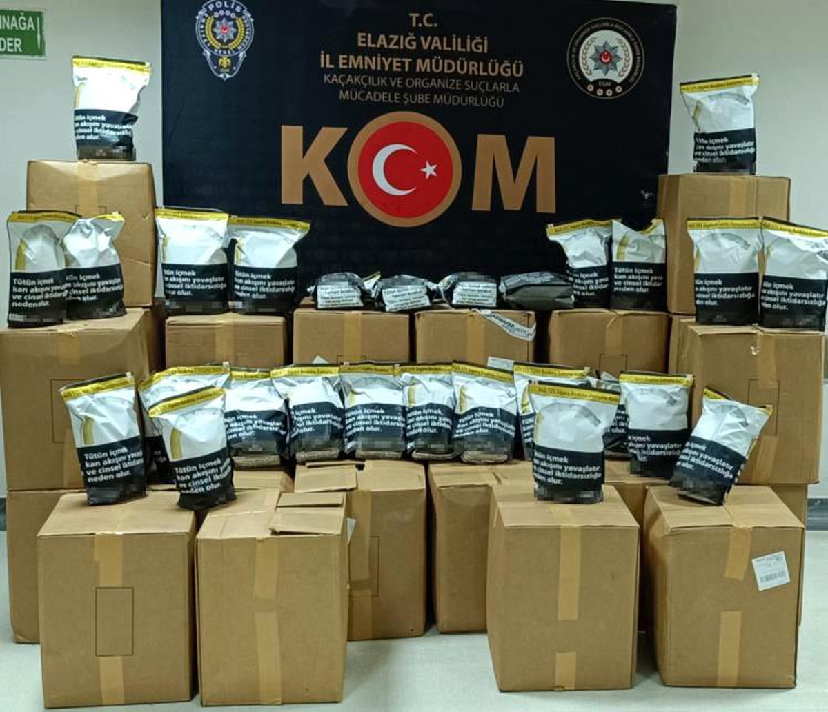 Elazığ\'da 405 Kg Kaçak Tütün Ele Geçirildi