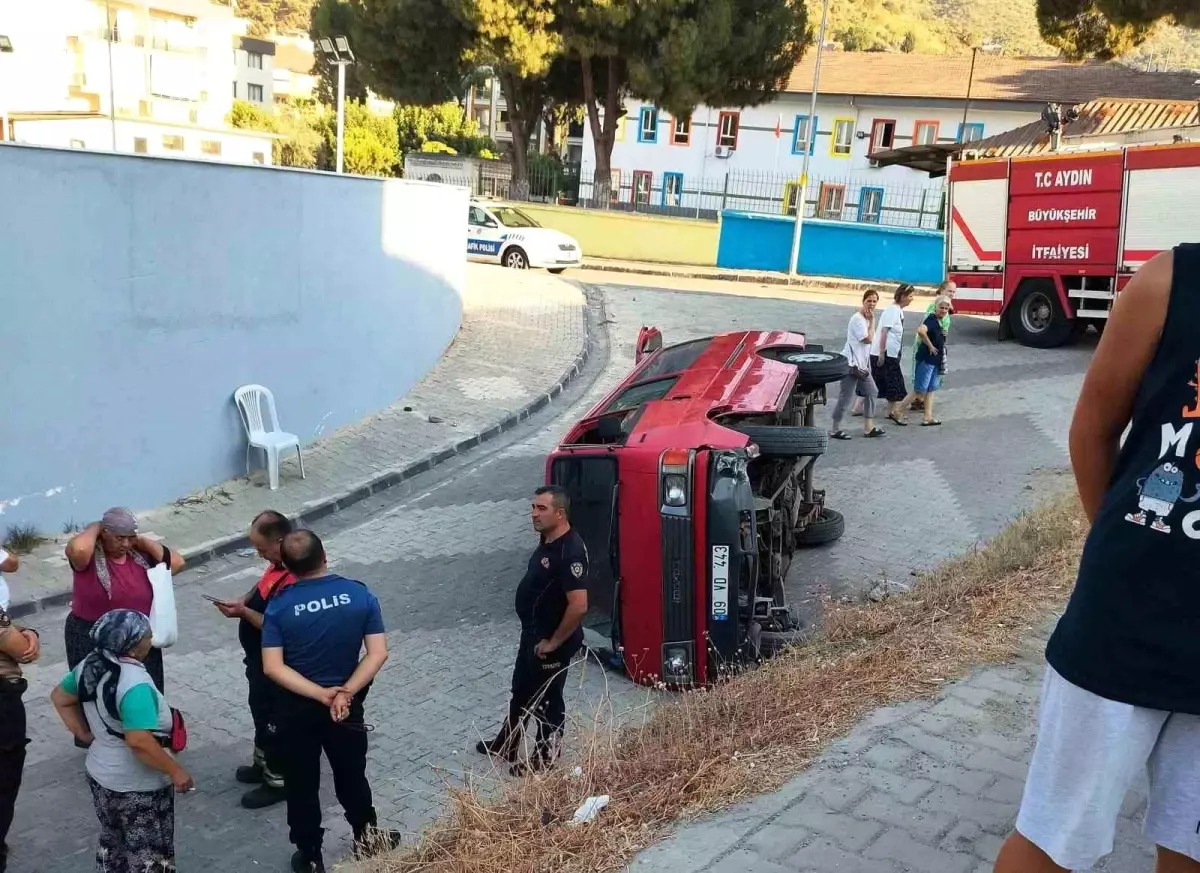 Aydın\'da Kamyonet Devrildi, Bir Kişi Yaralandı