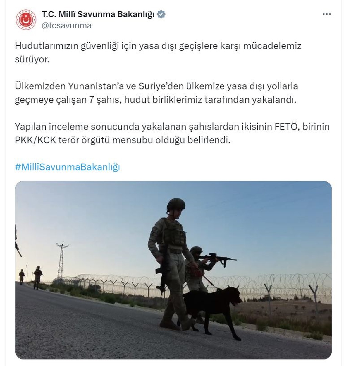 Yasa Dışı Geçişte 7 Kişi Yakalandı