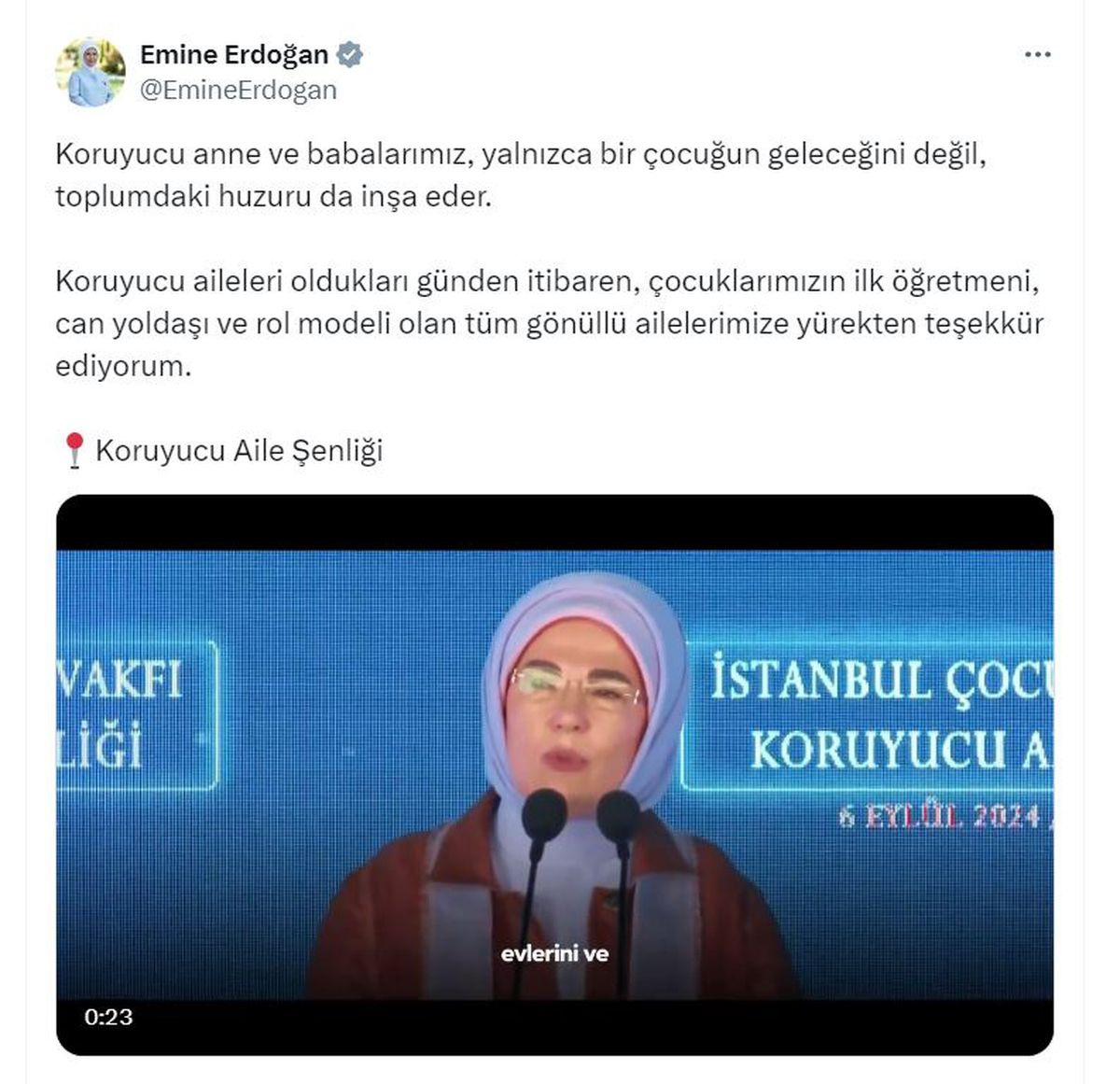 Emine Erdoğan Koruyucu Aile Şenliği\'nde
