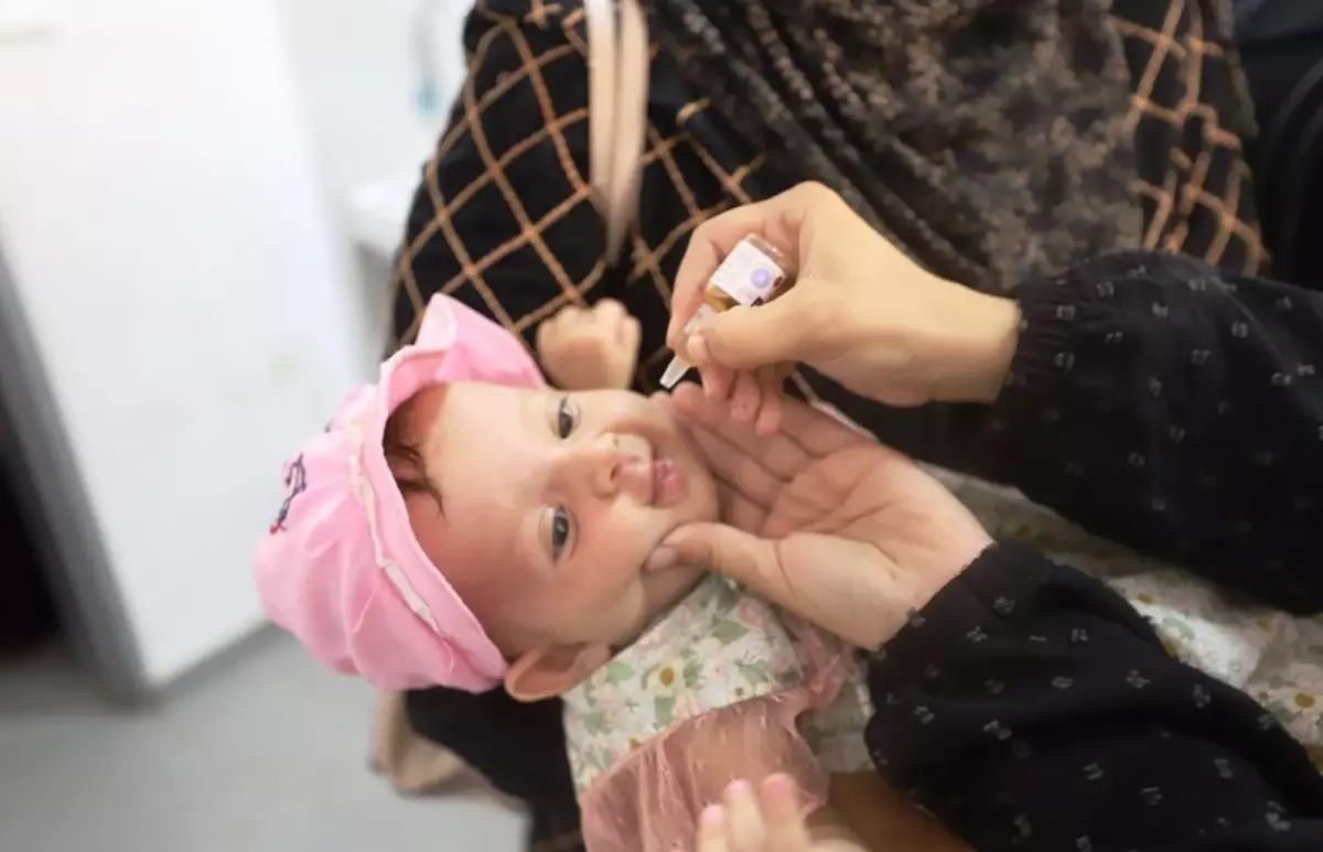 Gazze\'de Çocuk Felci Aşılama Kampanyası