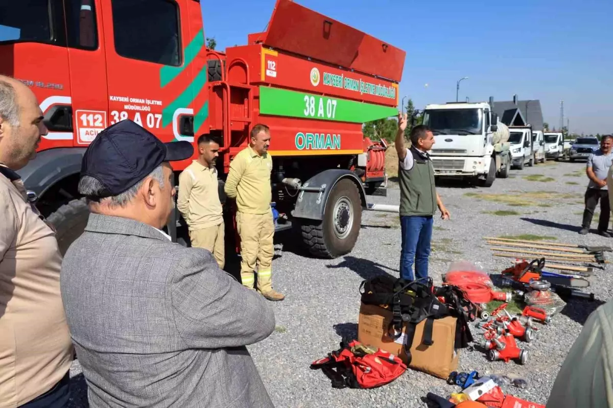 Talas Belediyesi Ali Dağı\'nda Yangınla Mücadele Eğitimi ve Tatbikatı Yaptı