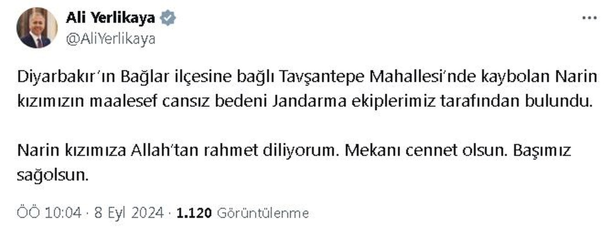 Kayıp Narin Güran\'ın Cansız Bedeni Bulundu
