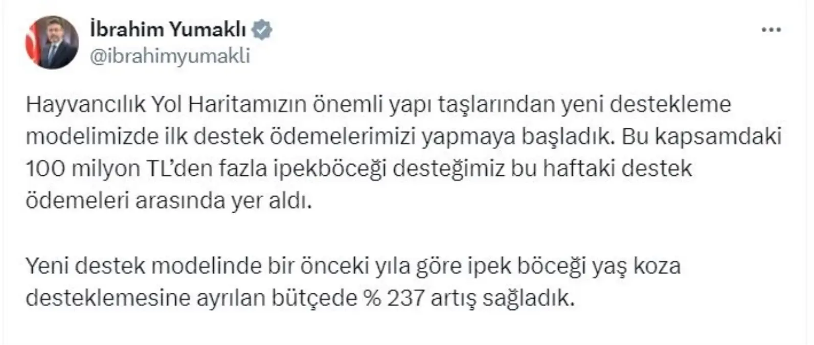 İpek Böceği Desteğinde Büyük Artış