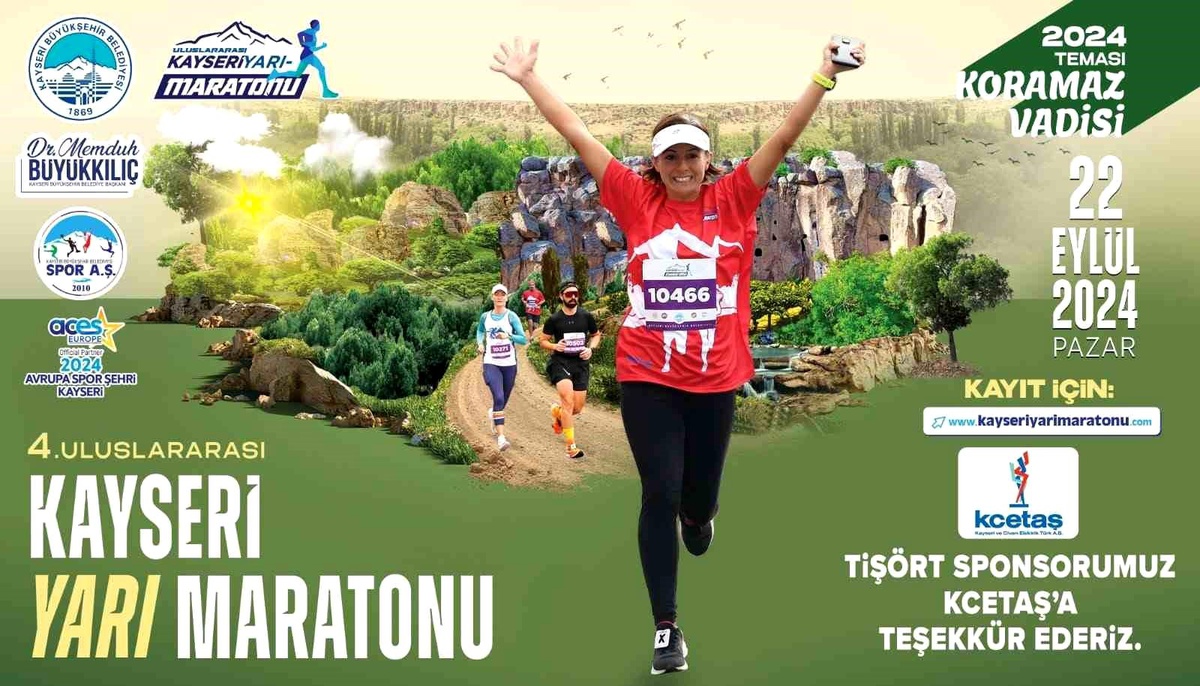 Kayseri Büyükşehir Belediyesi 4. Uluslararası Kayseri Yarı Maratonu için Geri Sayıma Başladı