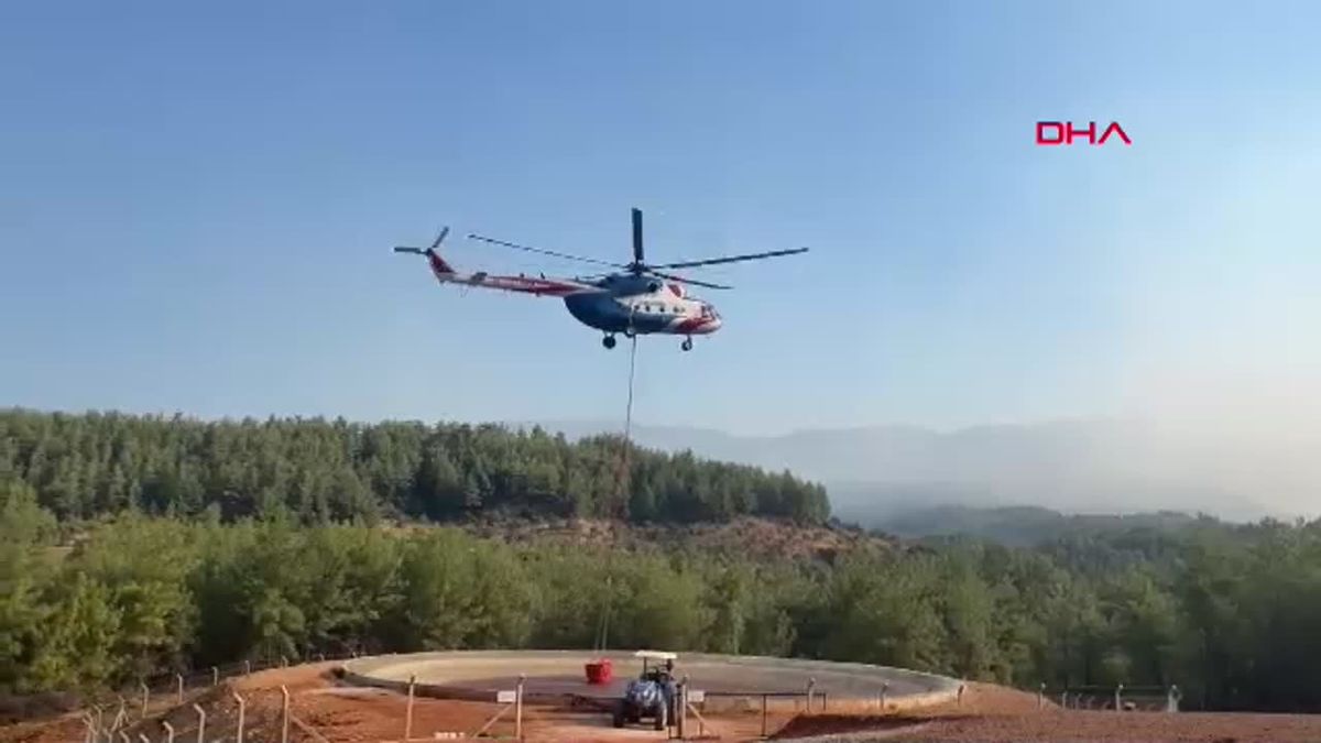 Menteşe\'deki Orman Yangını 2. Gününde