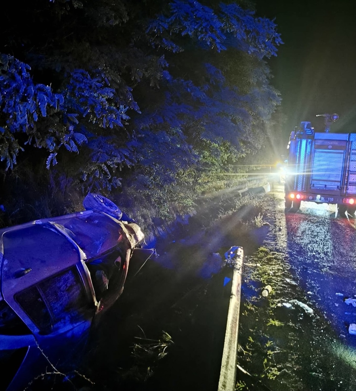 Sinop\'ta otomobilin devrildiği kazada 1 kişi öldü, 4 kişi yaralandı