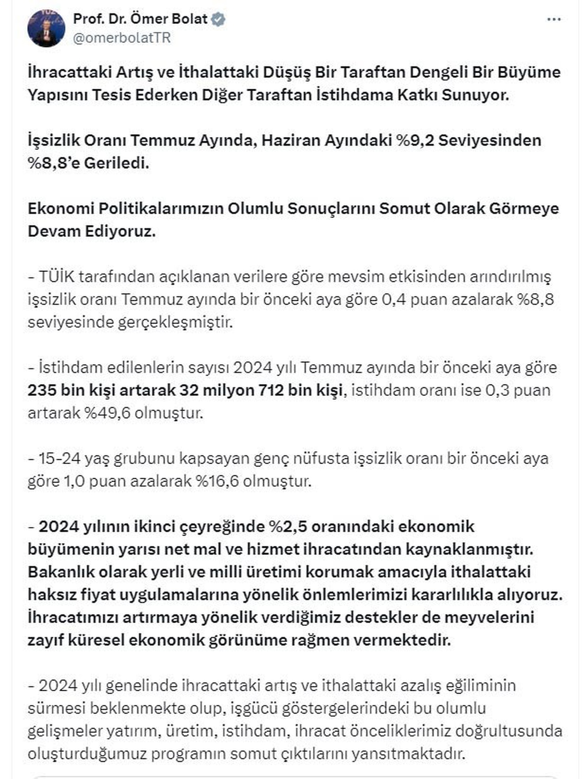 İhracat Artıyor, İstihdam Genişliyor