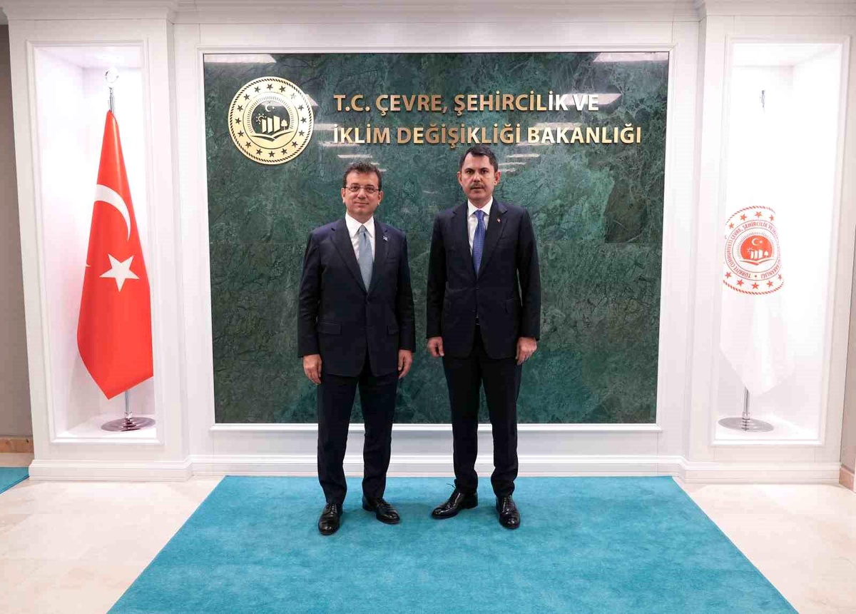 Bakan Kurum, İmamoğlu\'nu kabul etti