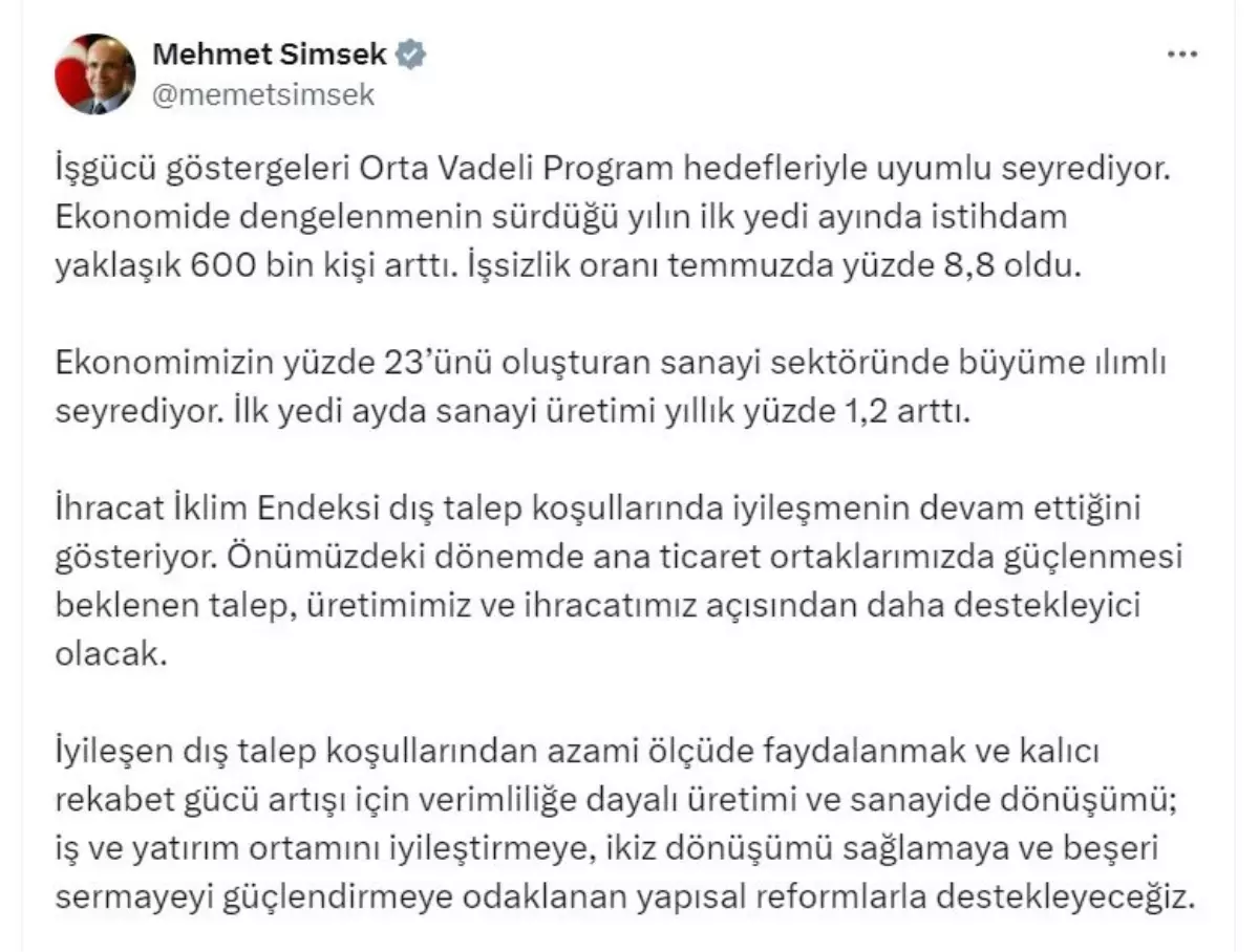 İstihdamda Artış ve Ekonomik Dengelenme