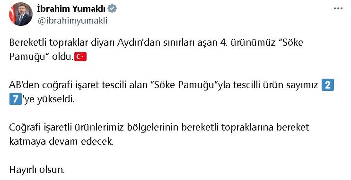 Aydın Söke Pamuğu AB Coğrafi İşaret Tescili Aldı