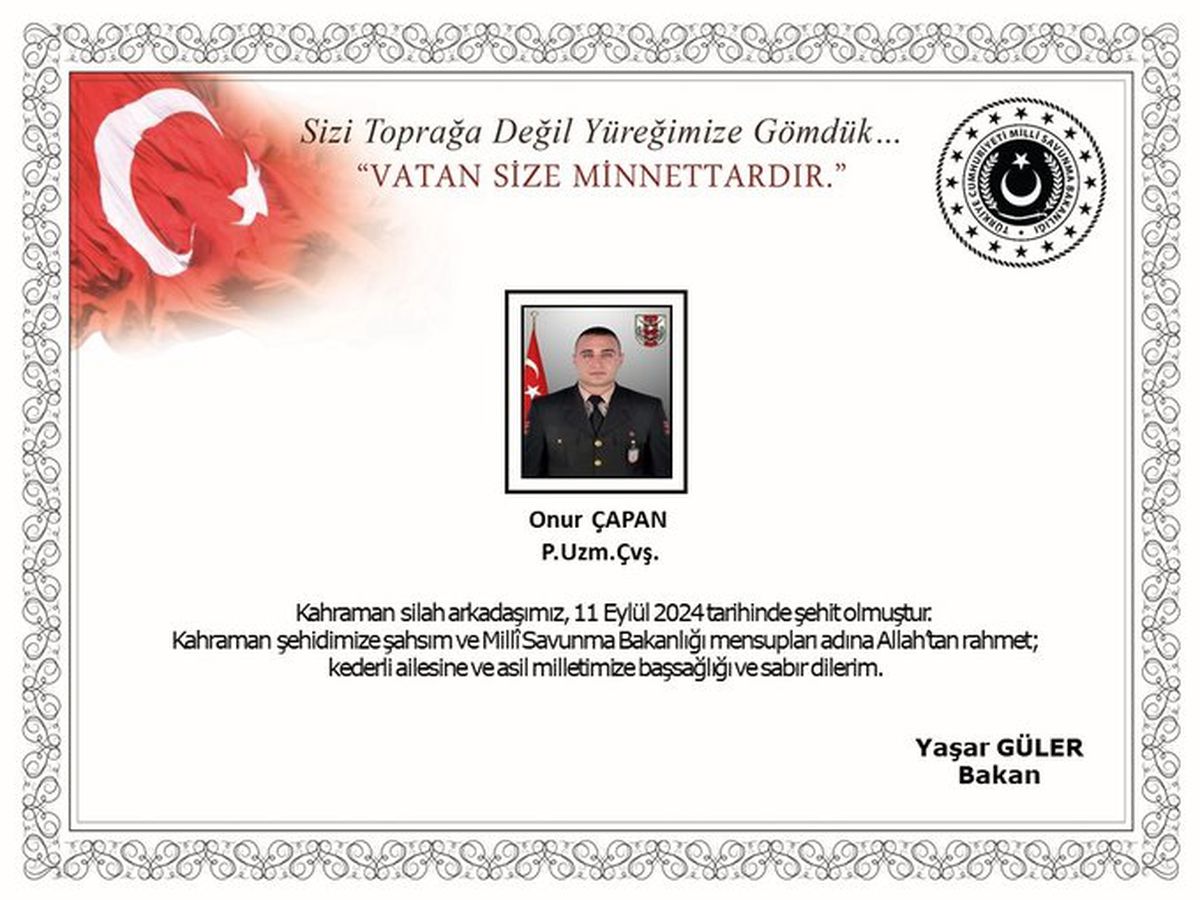 Zeytin Dalı\'nda Silah Kazası: Uzman Çavuş Şehit Oldu