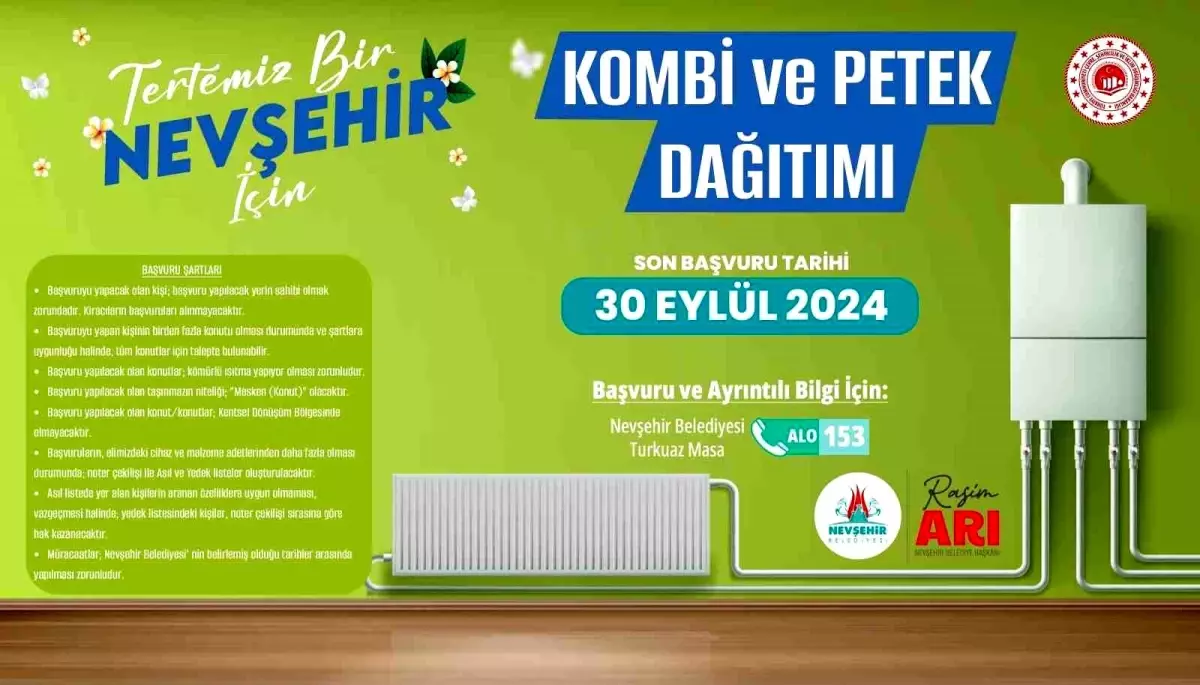 Nevşehir Belediyesi, doğalgaz tesisatı ve kombi desteği sağlayacak