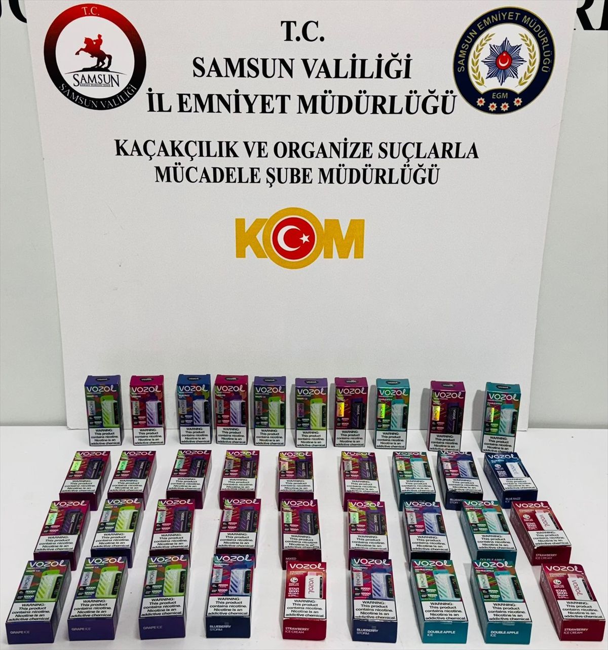Samsun\'da Kaçak Elektronik Sigara Operasyonu