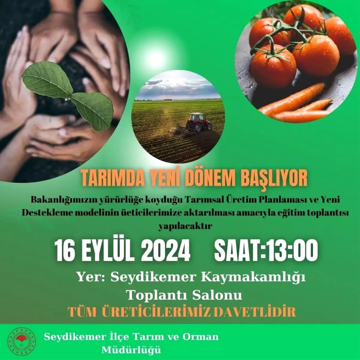 Tarım Destekleme Toplantısı Seydikemer\'de