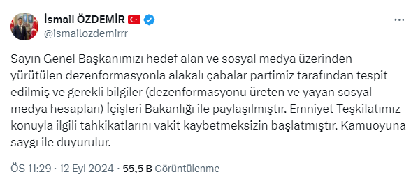 Bahçeli'yi hedef alan dezenformasyon yayan hesaplara tahkikat başlatıldı