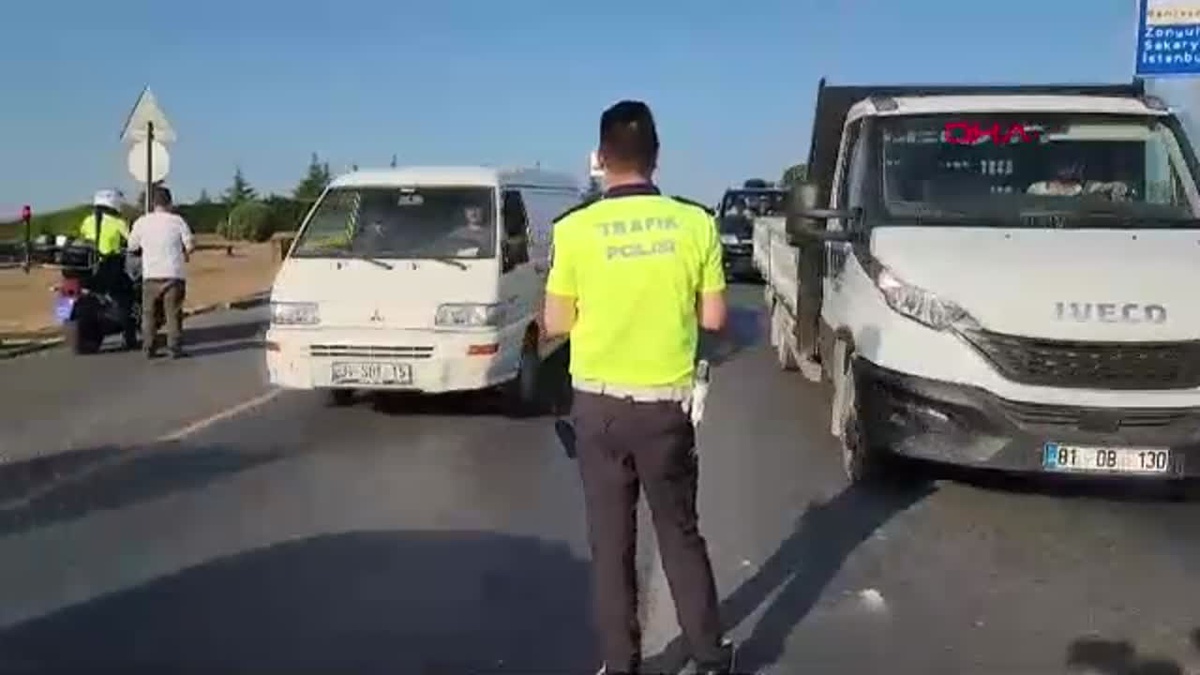 Düzce\'de Kasksız Sürücüye Ceza