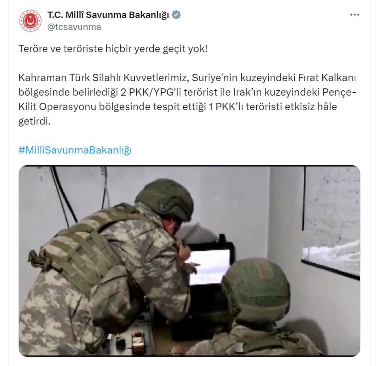 TSK\'dan PKK/YPG\'ye Darbe