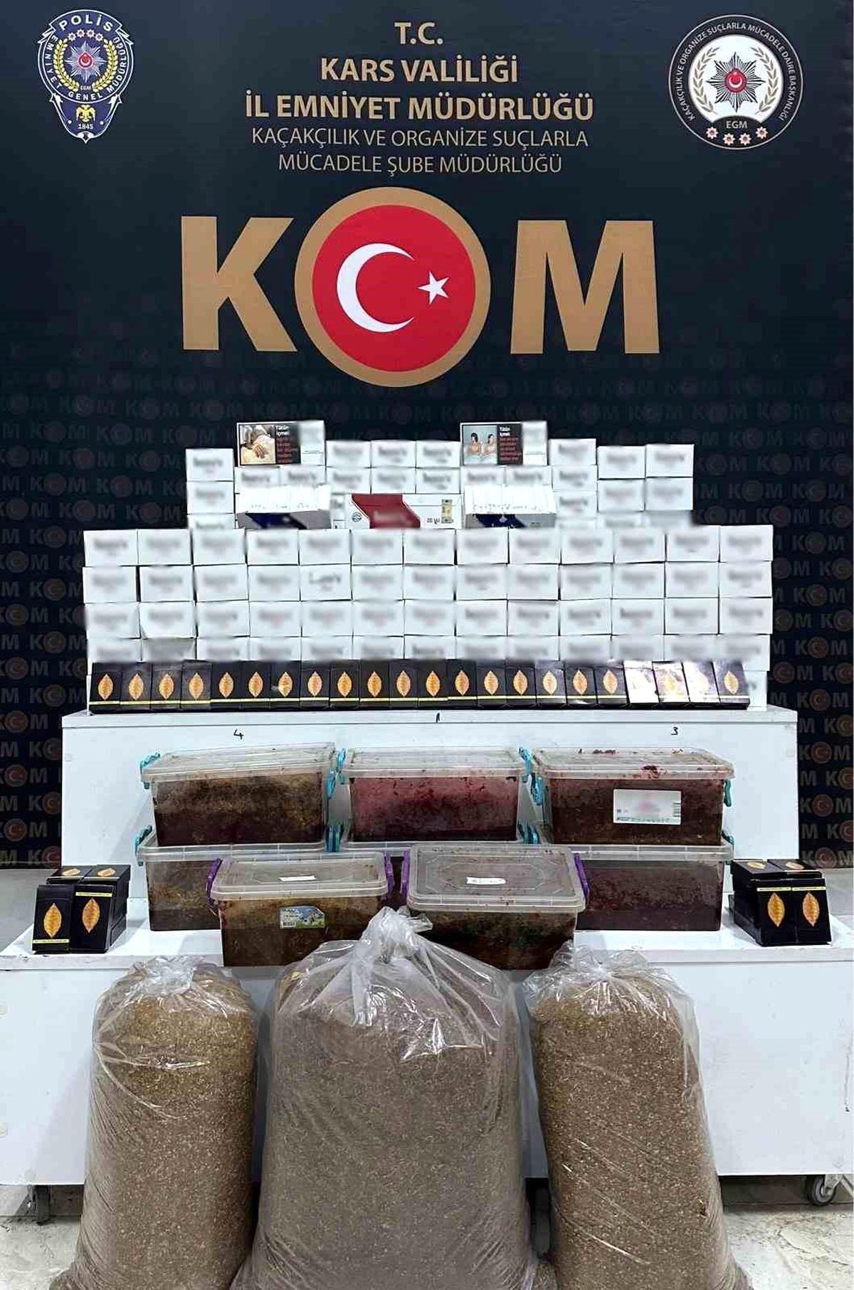 Kars\'ta Kaçak İçki ve Tütün Operasyonu