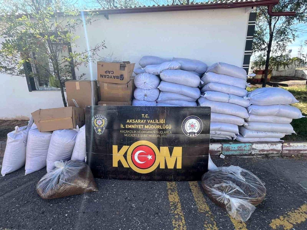 Aksaray\'da Kaçak Tütün Operasyonu
