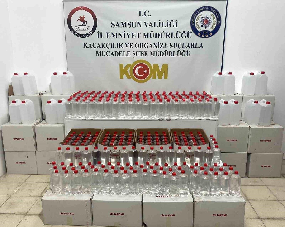 Samsun\'da Kaçak İçki Operasyonu
