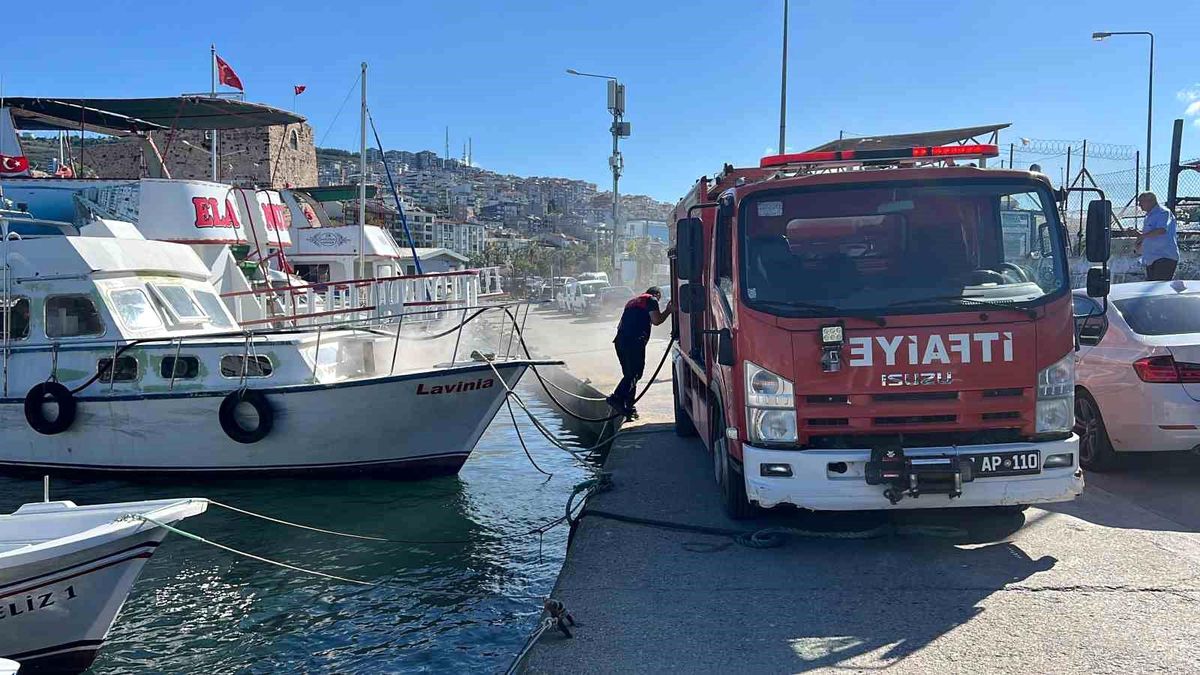 Sinop\'ta Tekne Yangını Paniğe Neden Oldu