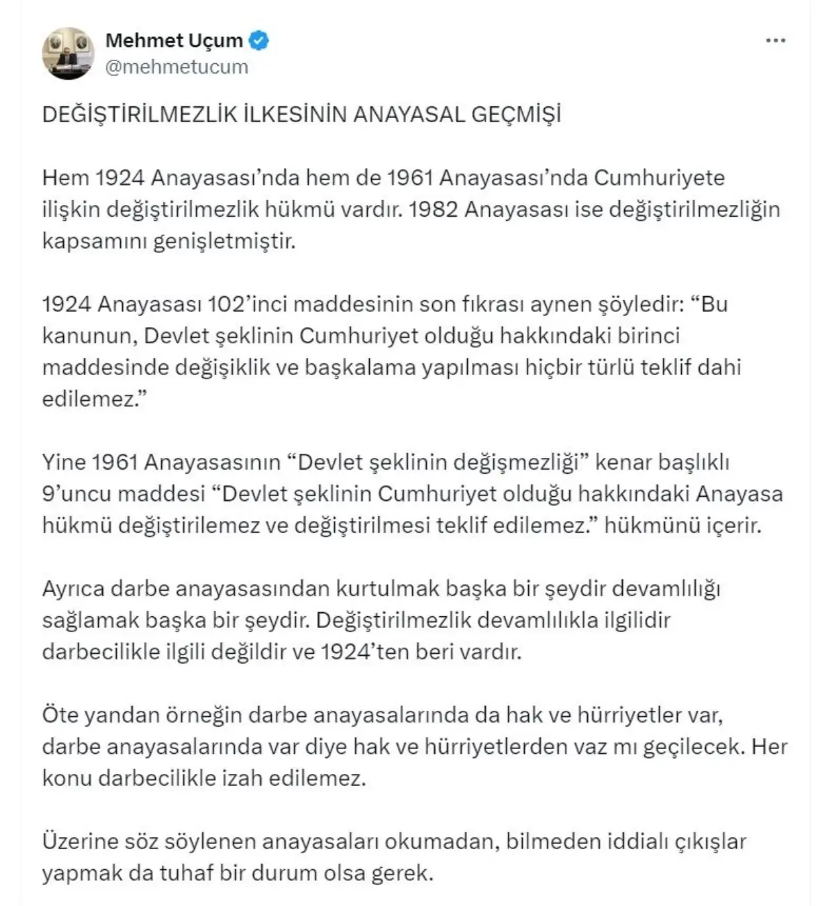 Değiştirilmezlik İlkesi Açıklaması