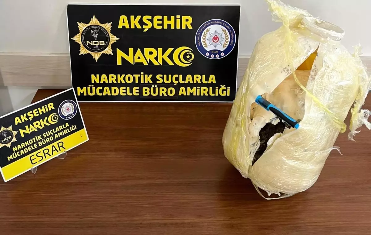 Akşehir\'de 1.5 Milyon Lira Değerinde Esrar Ele Geçirildi