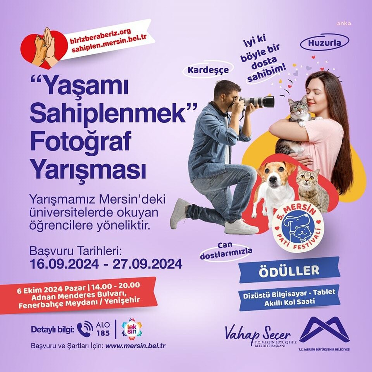 Mersin\'de Hayvanseverlerin Beklediği Patifest 6 Ekim\'de Başlıyor