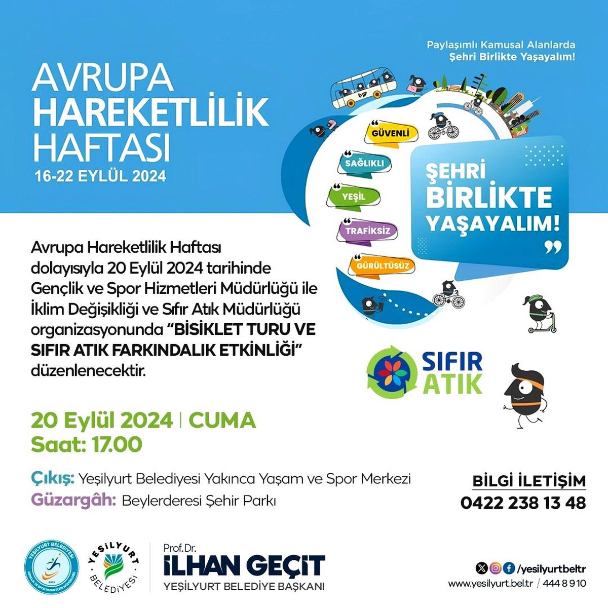 Yeşilyurt Belediyesi\'nden Avrupa Hareketlilik Haftası Etkinlikleri