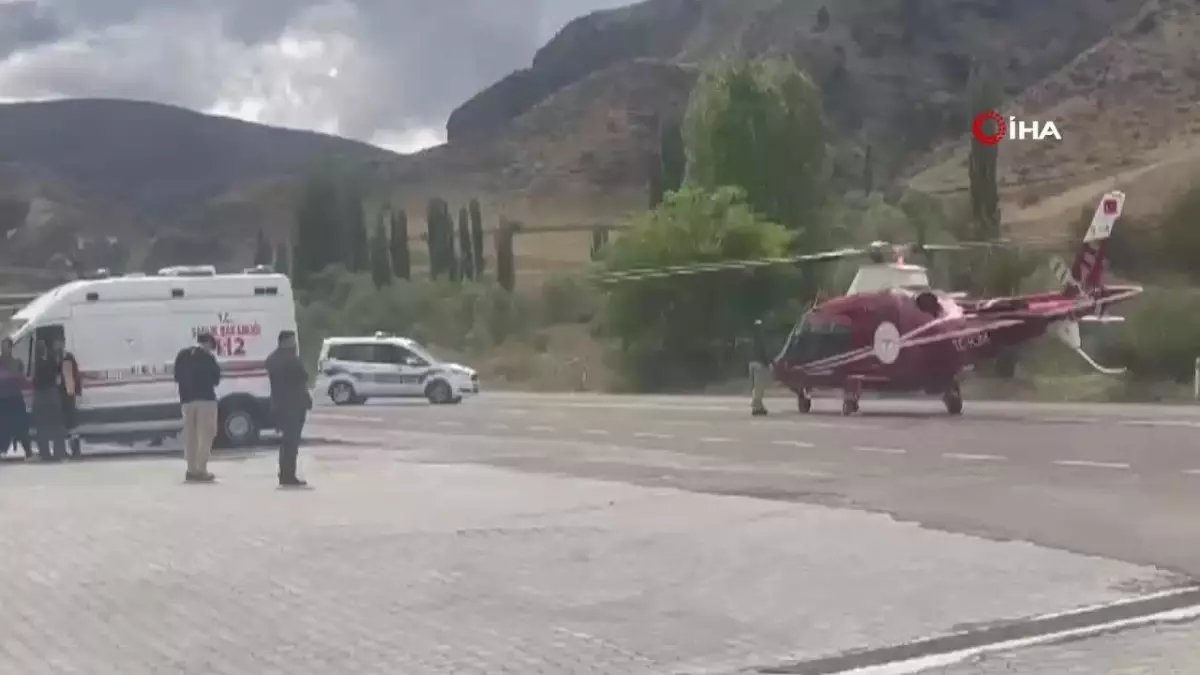 Ambulans Helikopter Kalp Krizi İçin İndi