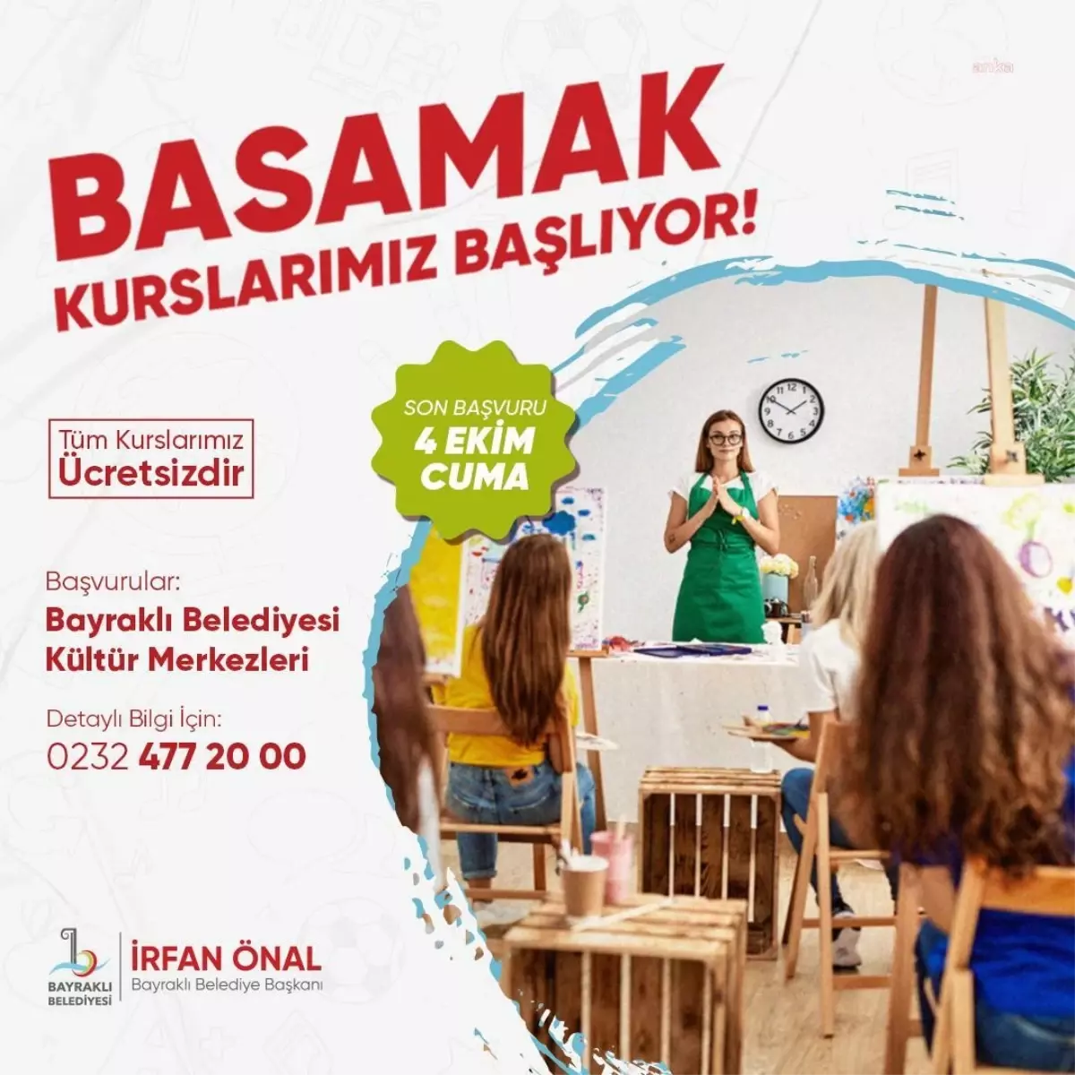 Bayraklı Belediyesi\'nden Ücretsiz Kültür-Sanat Kursları