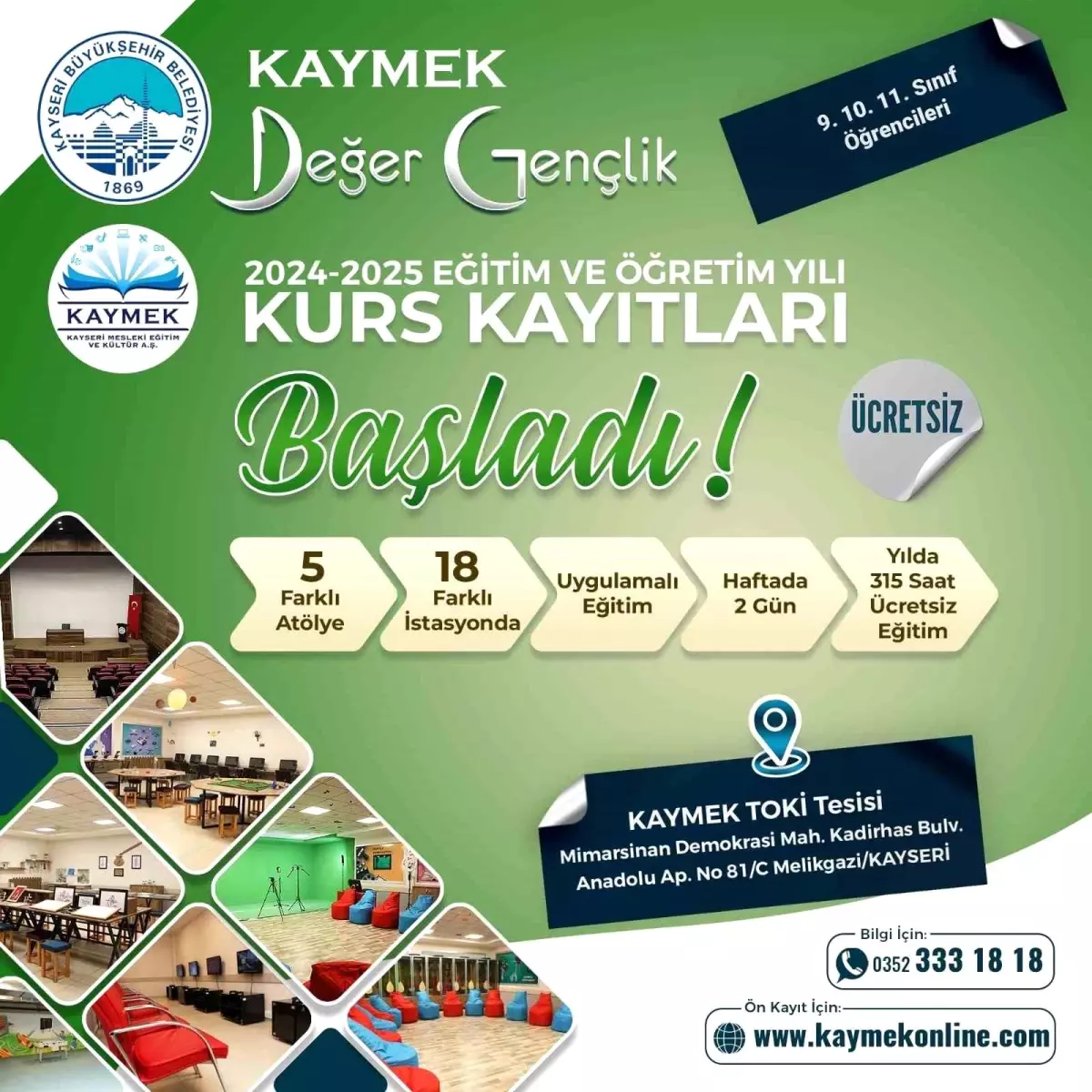 KAYMEK\'ten 2024-2025 Eğitim Yılı İçin Kurs Kayıtları Başladı