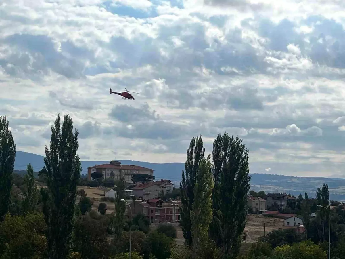 Domaniç\'te Helikopter Panik Yarattı