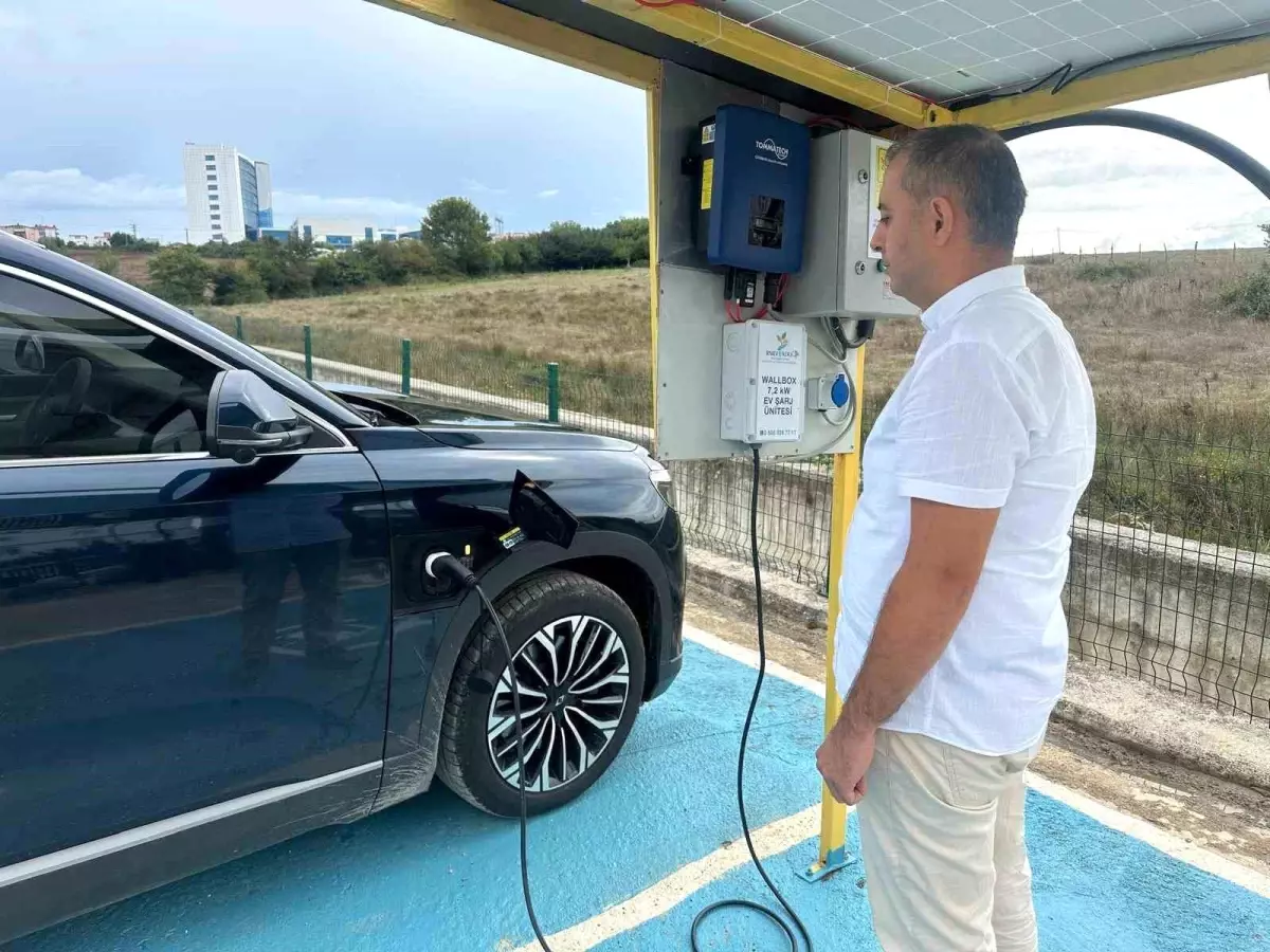 Sinop\'ta Güneş Enerjisiyle Elektrikli Araç Şarj Sistemi Kuruldu