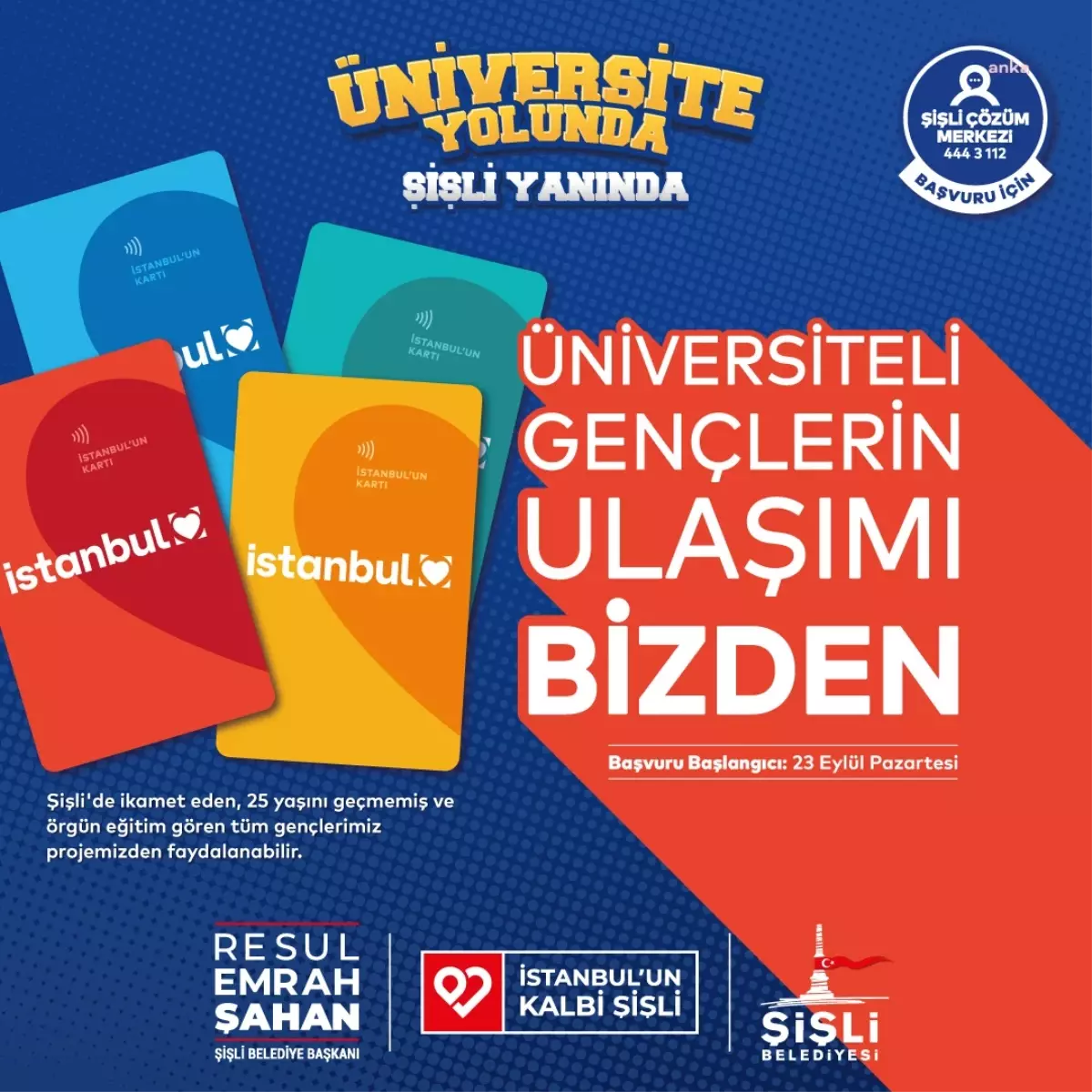 Şişli Belediyesi’nden Üniversite Öğrencilerine Ulaşım Desteği