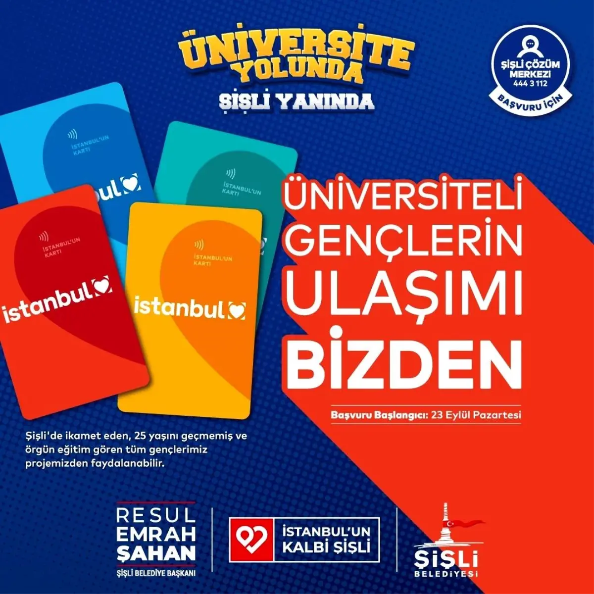 Şişli Belediyesi\'nden Üniversitelilere Ulaşım Desteği