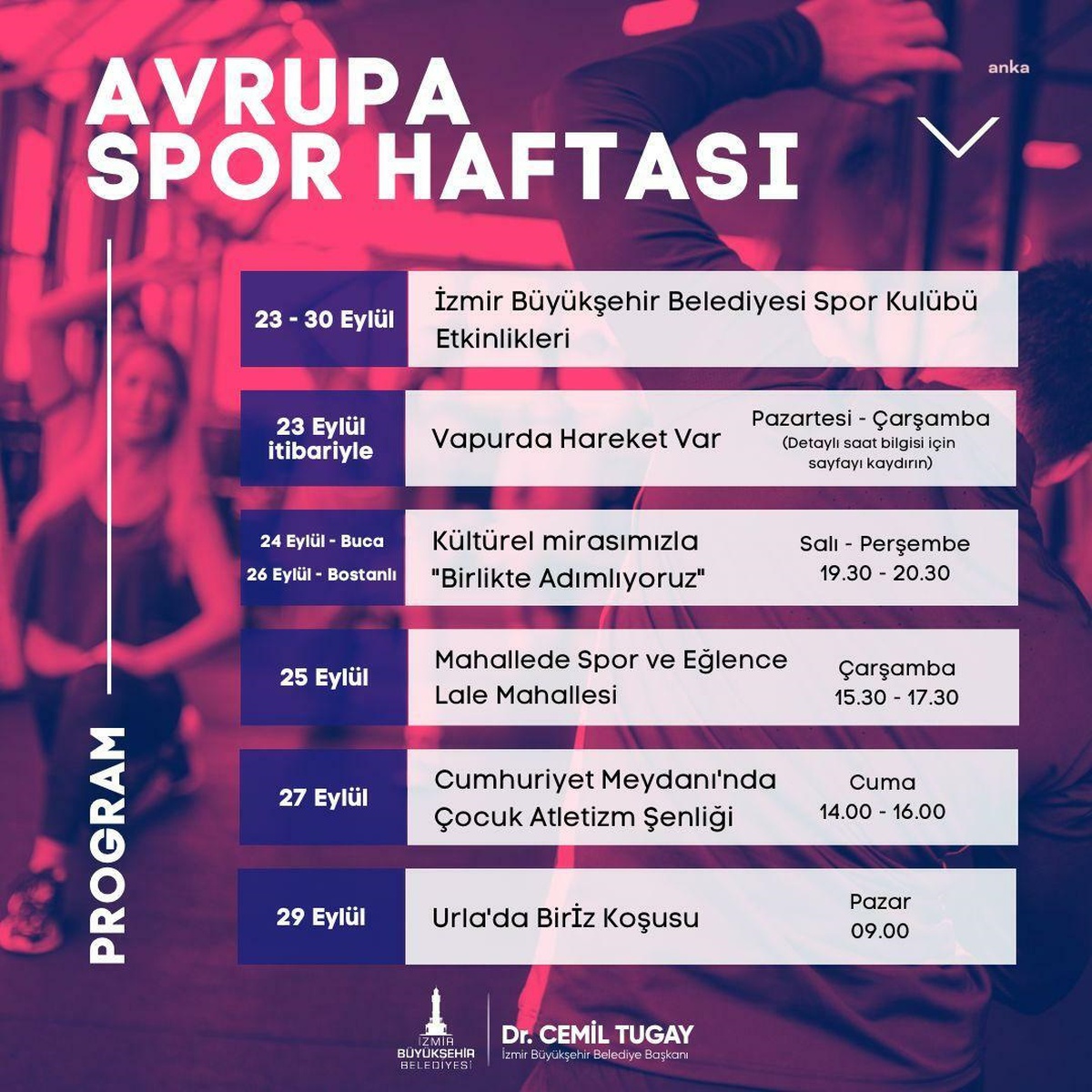 İzmir\'de Avrupa Spor Haftası Etkinlikleri Başlıyor