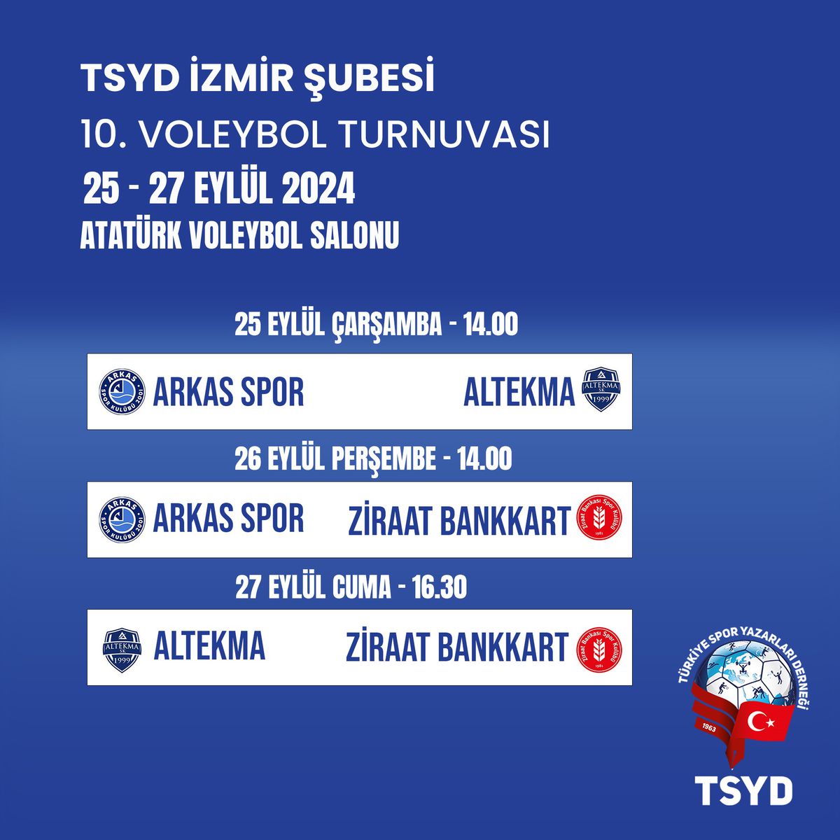 TSYD Voleybol Turnuvası 10. Kez Başlıyor