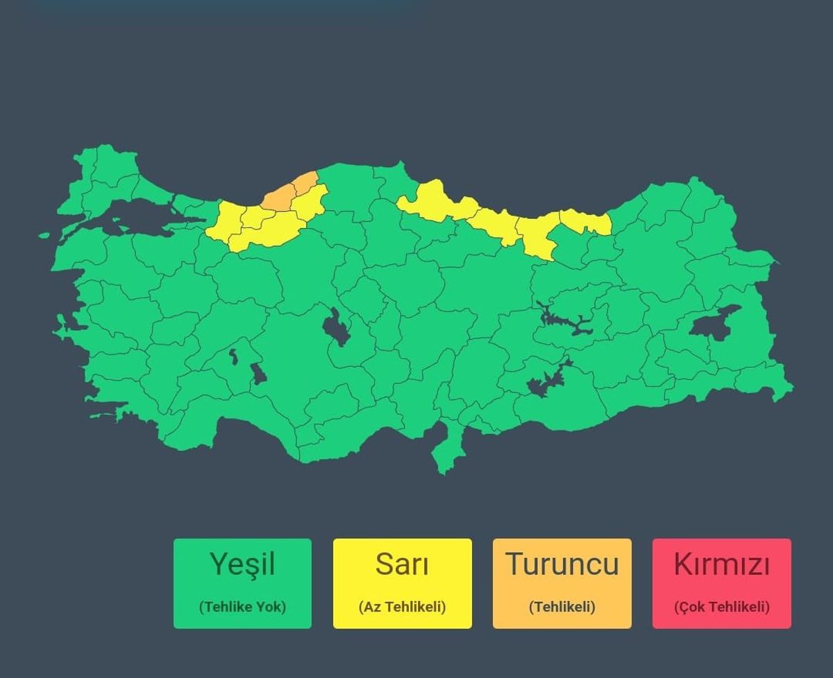 AFAD\'dan Yağış Uyarısı